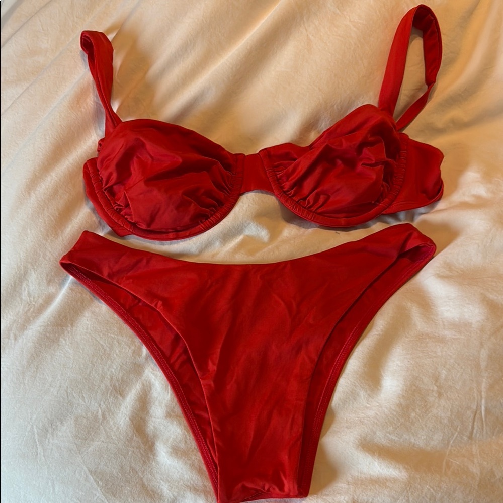 Monday Swim Red Bikini Set